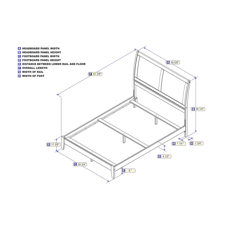 Harriet Bee Quitaque Full Solid Wood Panel Bed by Harriet Bee & Reviews